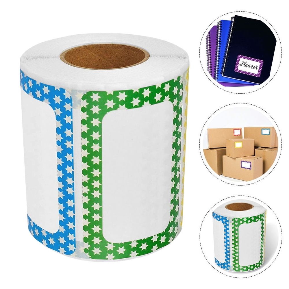 Multi-Color Blank Stickers Easy Peel Copper Adhesive for Labeling Home Office