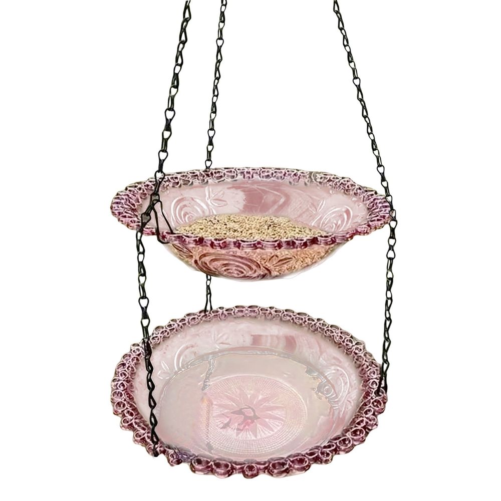 Squirrel Proof Bird Feeder With Large Capacity For Outdoor Garden Wild Bird Watching And Attracting Various Species Pig Feeders for outside Birds Feeders for outside Squirrel Baffle for 4x4 Post