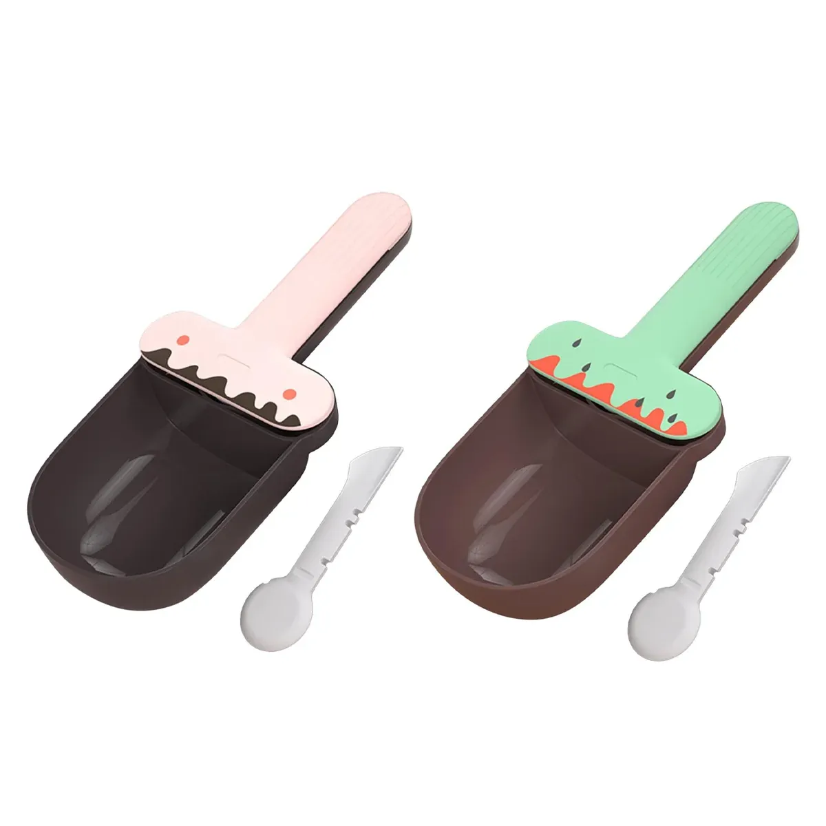 Pet Food Spoon Multifunctional Can Spoon Dog Shovel Ice Cream Cat Spoon Safe - Pink — image 3