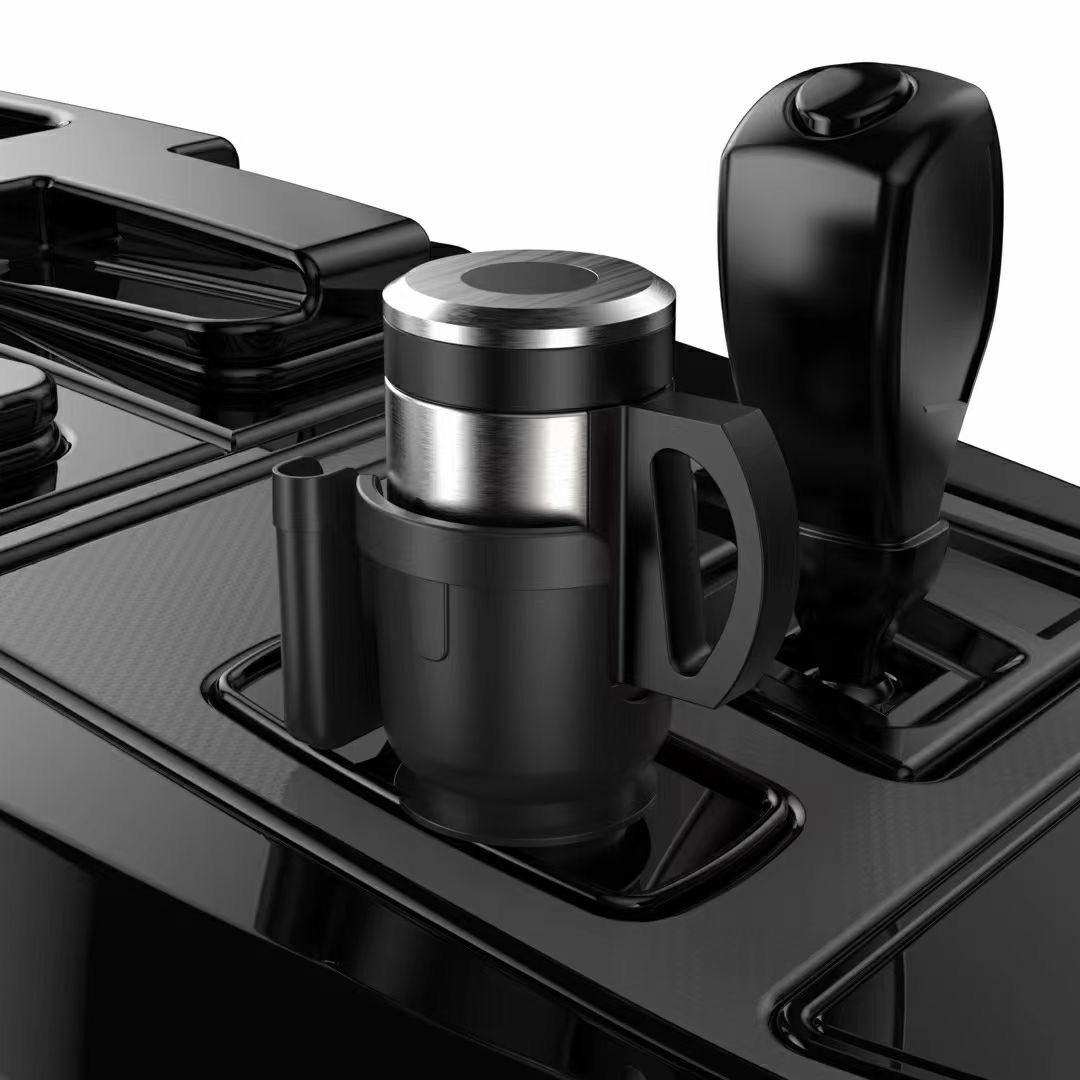 Cup Holder Expander Adapter with Phone Holder,2 in 1 Adjustable Cup Holder Car Cup Holder Black, Universal Vehicle — image 5