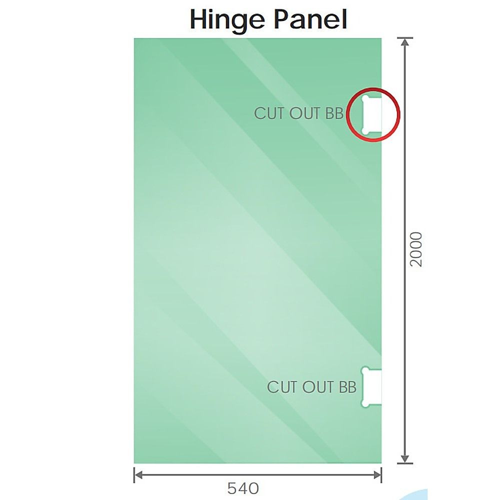 120x110cm Corner Frameless Shower Screen with Gold U-Brackets and Floor U-Bracket and Brass Hinges, Square Double Pull Handle โ image 3