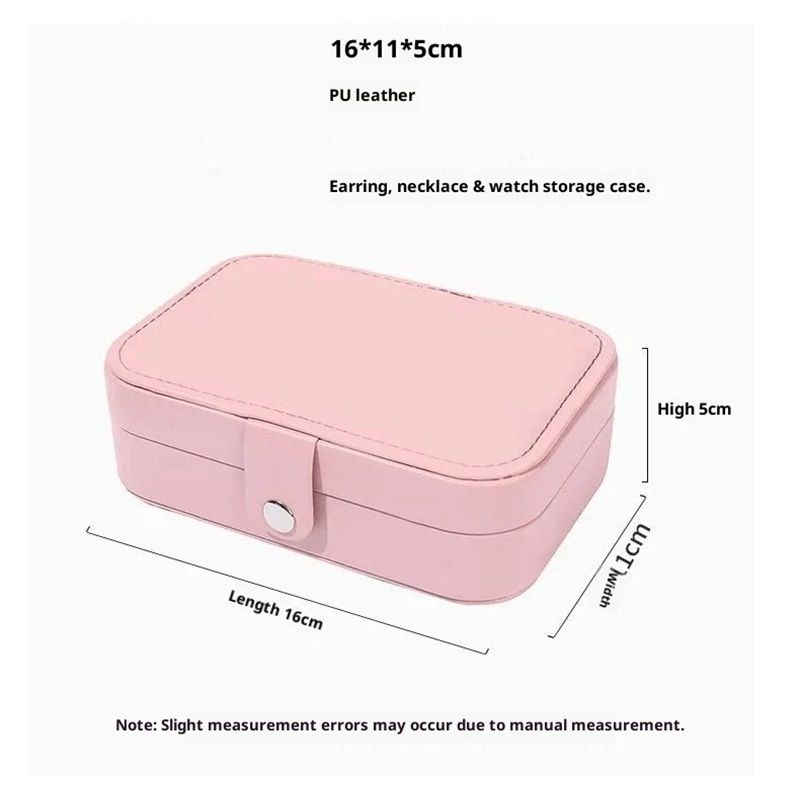 Travel Jewelry Box, PU Leather Small Jewelry Organizer for Women Girls, Portable Mini Travel Case Display Storage Holder Boxes for Stud Earrings, Rings โ image 5