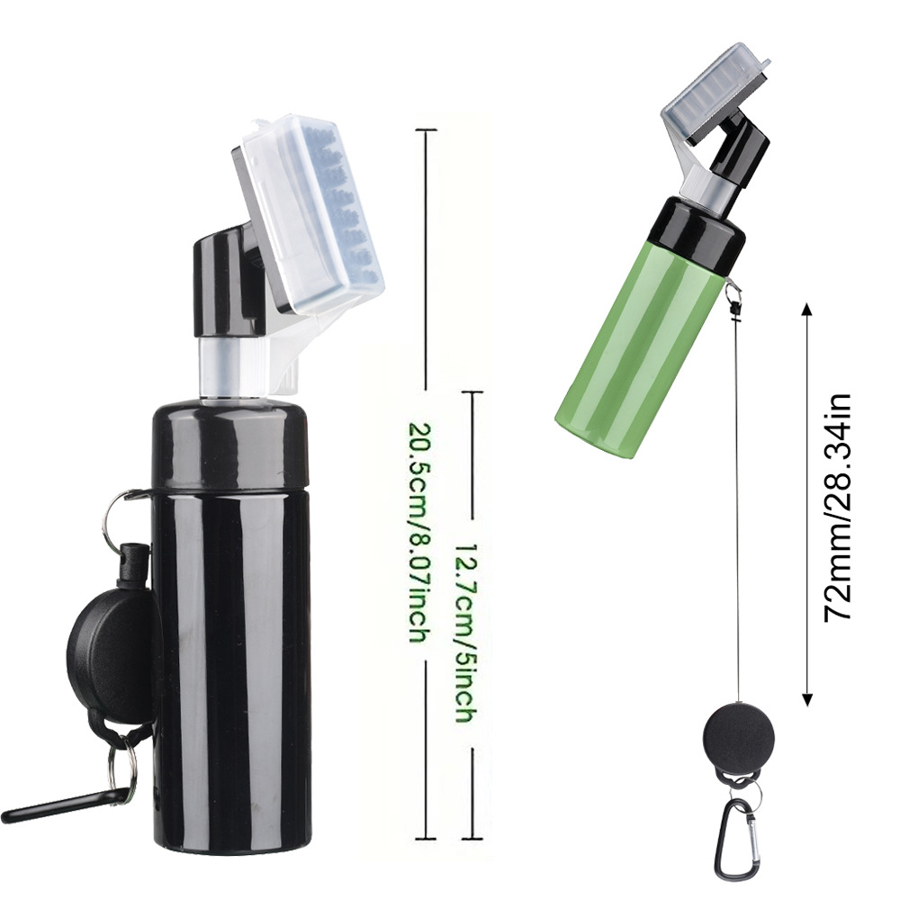 Portable Golf Club Groove Cleaner Brush with Water Spray Bottle & Retractable Keychain(white) โ image 3
