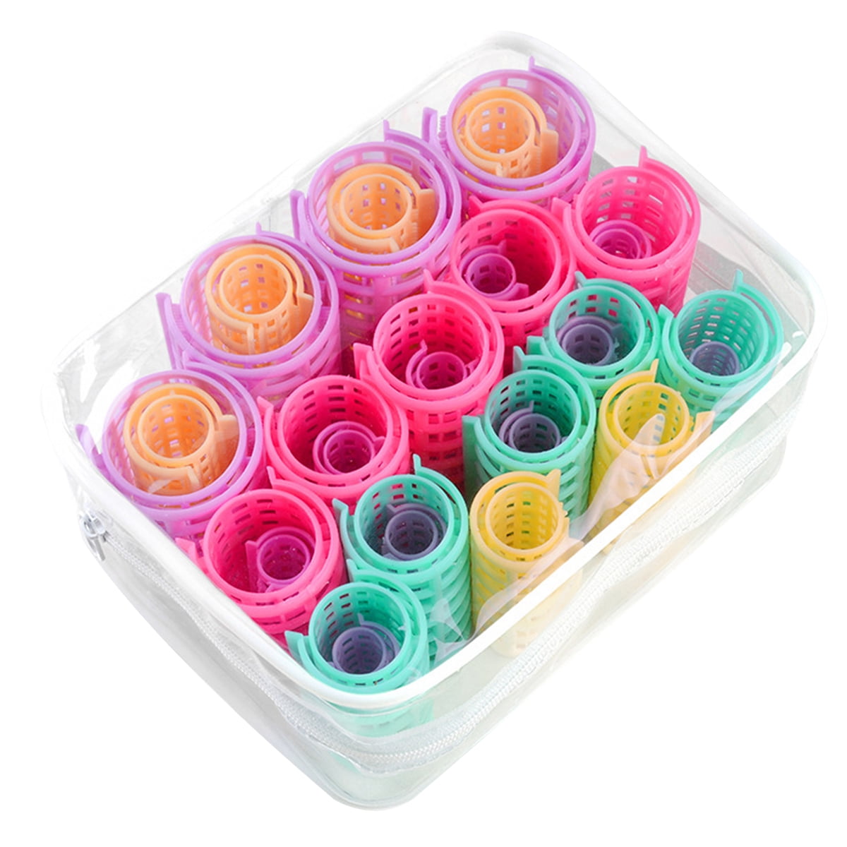 30 Pieces Plastic Hair Rollers Curlers Snap Rollers Self Grip Rollers Hairdressing Curlers No Heat Hair Curlers for DIY Hairdressing Hair Salon Hair Barber
