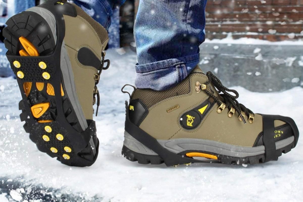 Ice Cleats Crampons Snow Shoe Spikes Grips Anti-Slip for Shoes Boots -L โ image 4