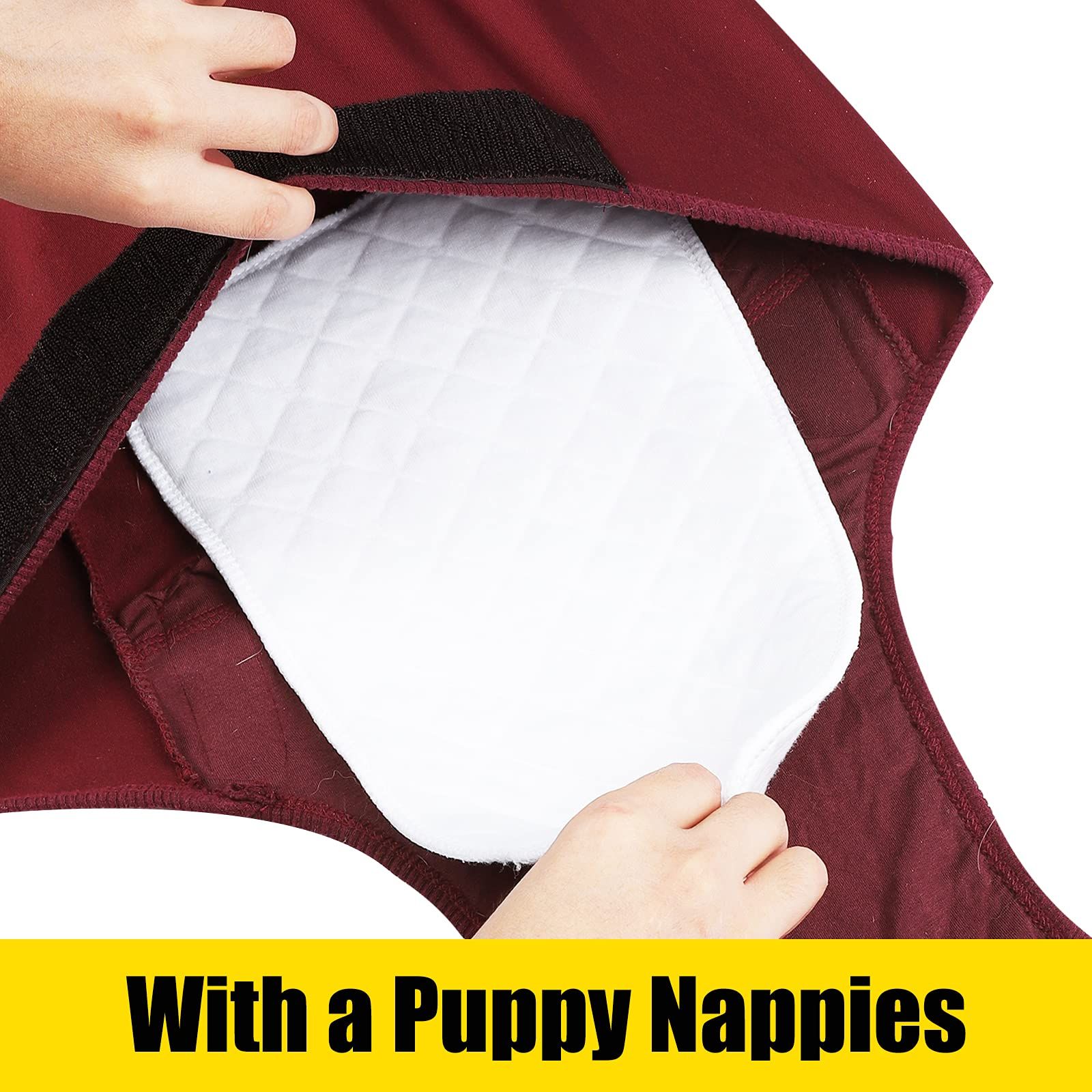 Full Body Dog Diaper with a Puppy Nappies Physiological Dog Surgery Recovery Suit for Male Female Dogs（L） — image 4