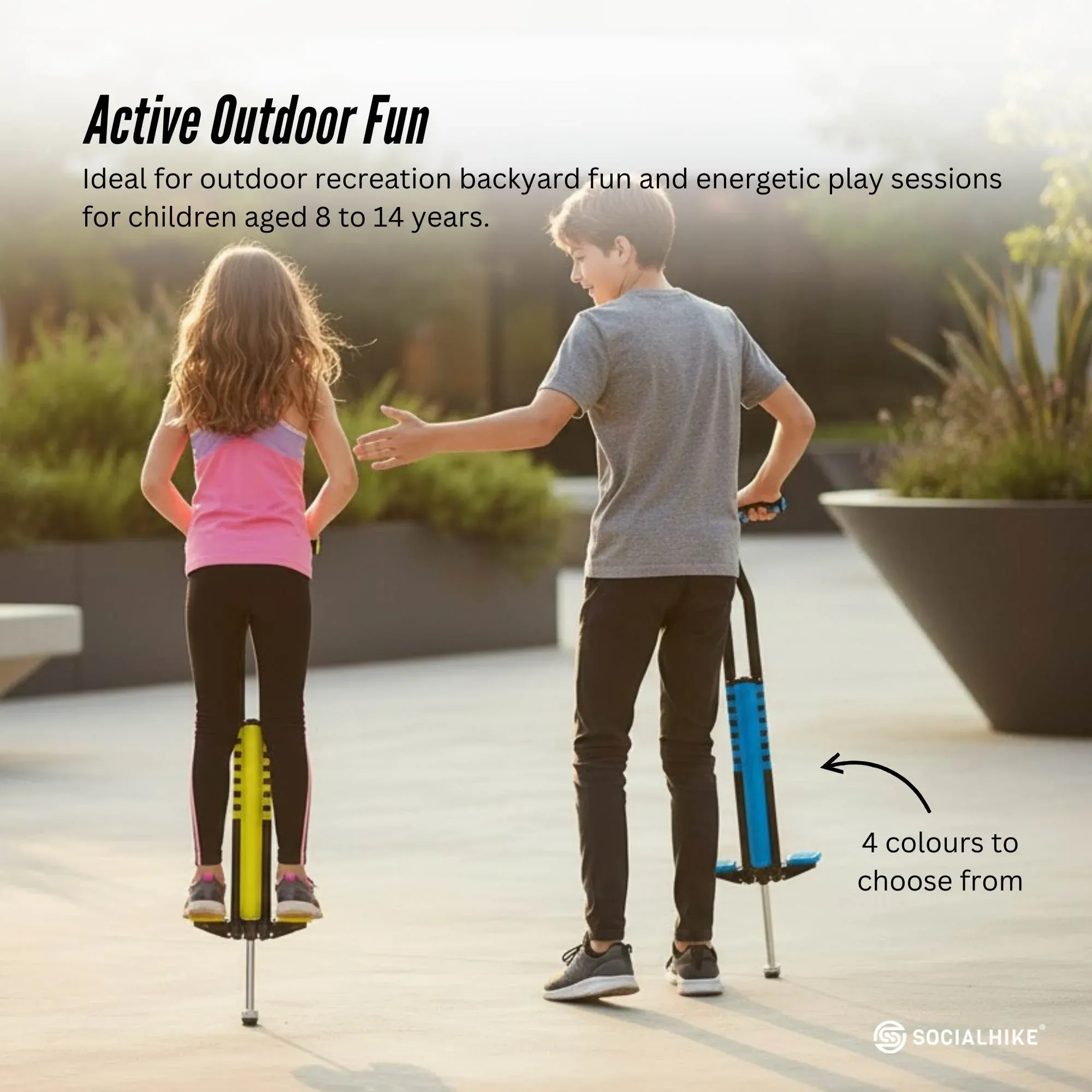 Social Hike Red Pogo Stick - Kids Jumping Jackhammer Exercise Hopper Toy โ image 4