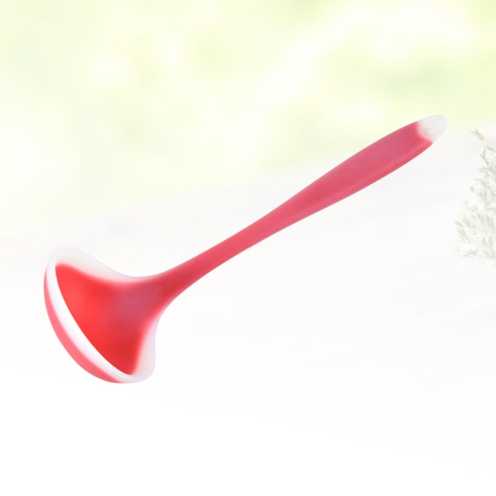 Silicone Soup Ladle Non Stick Kitchen Spoon For And Serving Red โ image 6