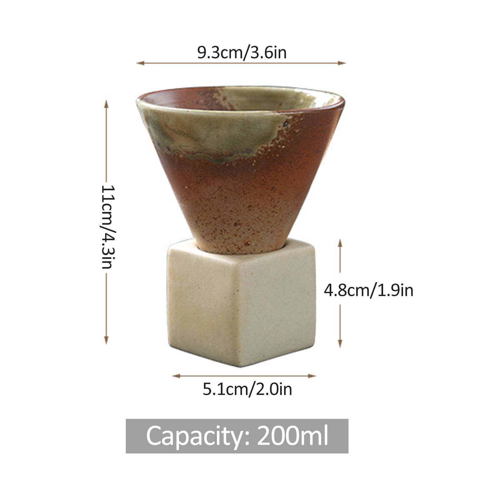 200mL Japanese Pottery Mug Coffee Mug Latte Cup with Base Ceramic Mug — image 4