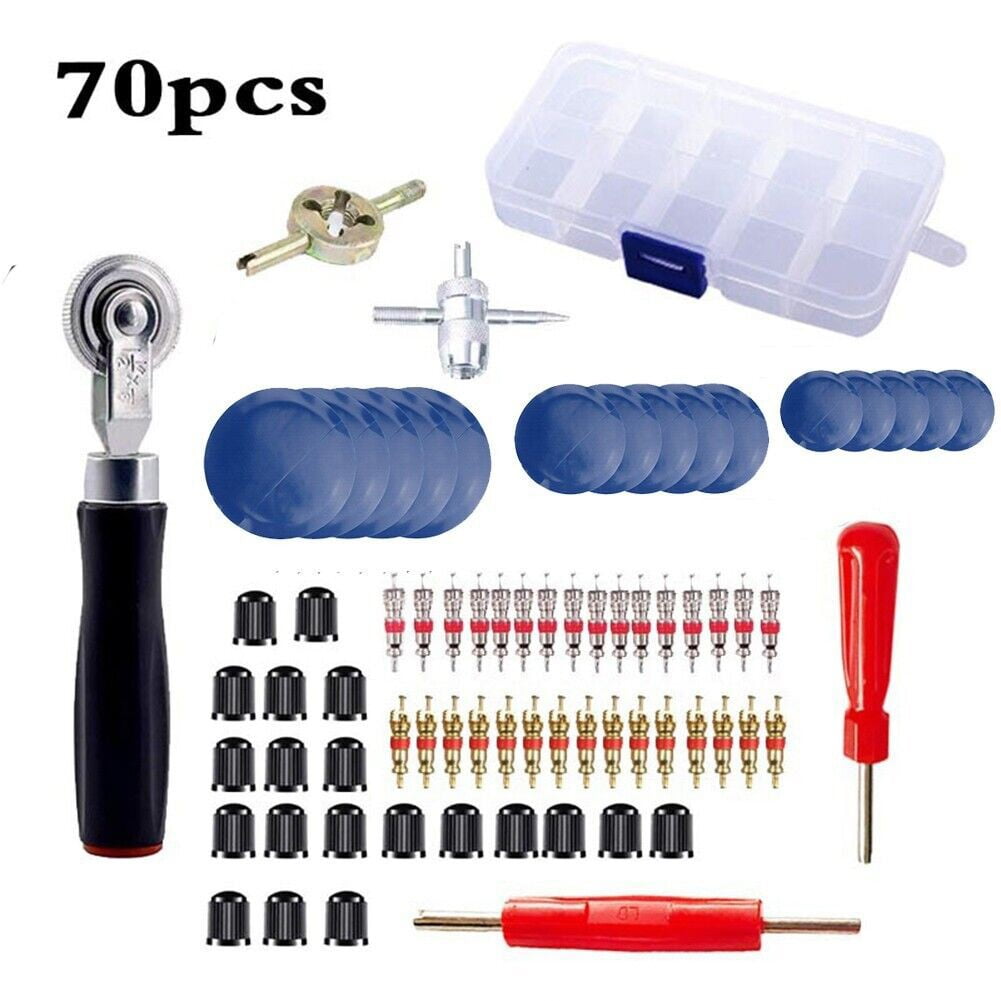 70Pcs 3 Sizes Car Truck Tire Repair Rubber Patch Tools Kit 32/42/58Mm W/ Roller โ image 2