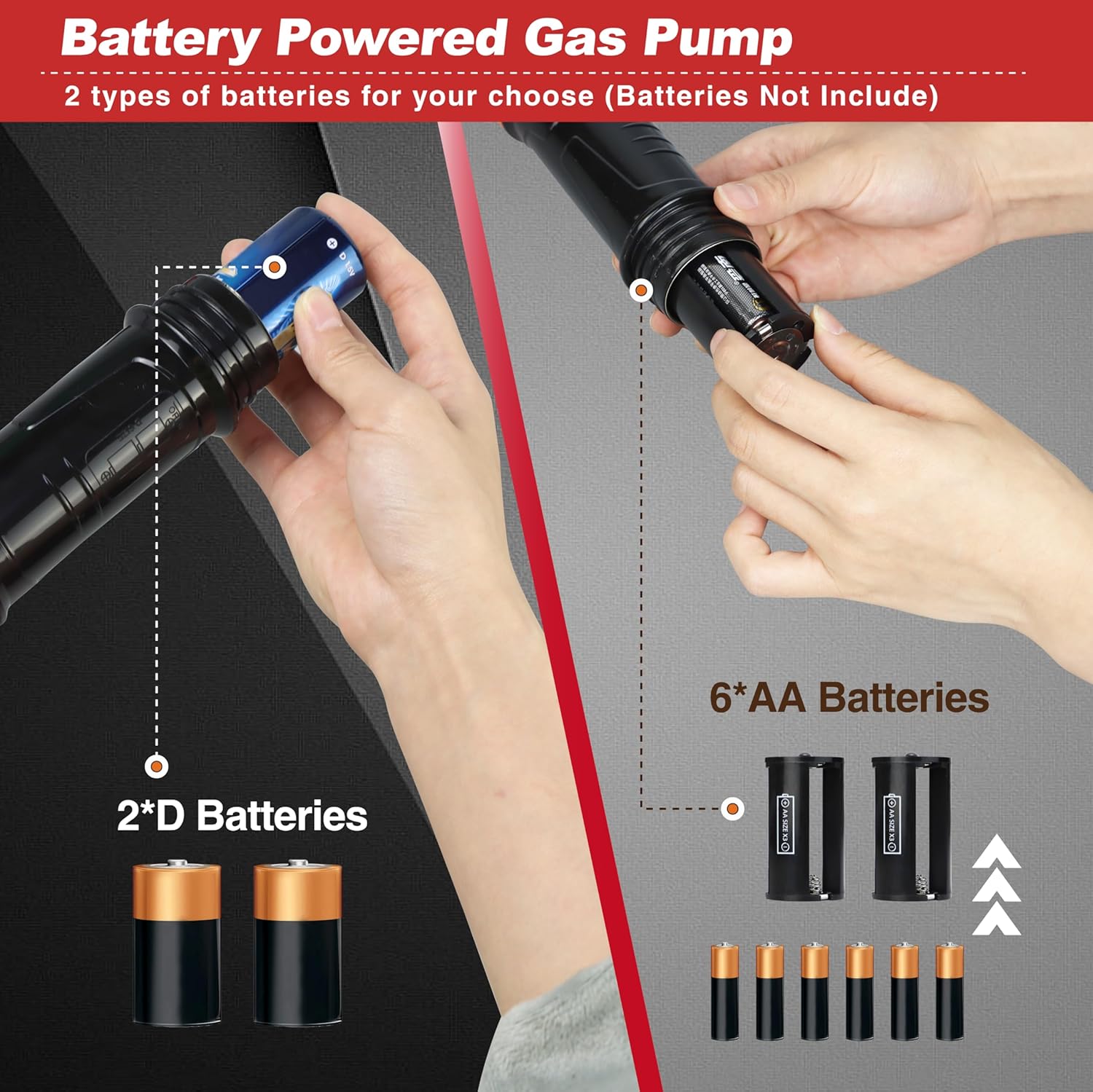 Portable Power Siphon Pump for Gas, Battery Operated Fuel Transfer Pump, 3.5GPM Flow, Diesel Oil Extractor - Ideal Gasoline Transfer Pump — image 4