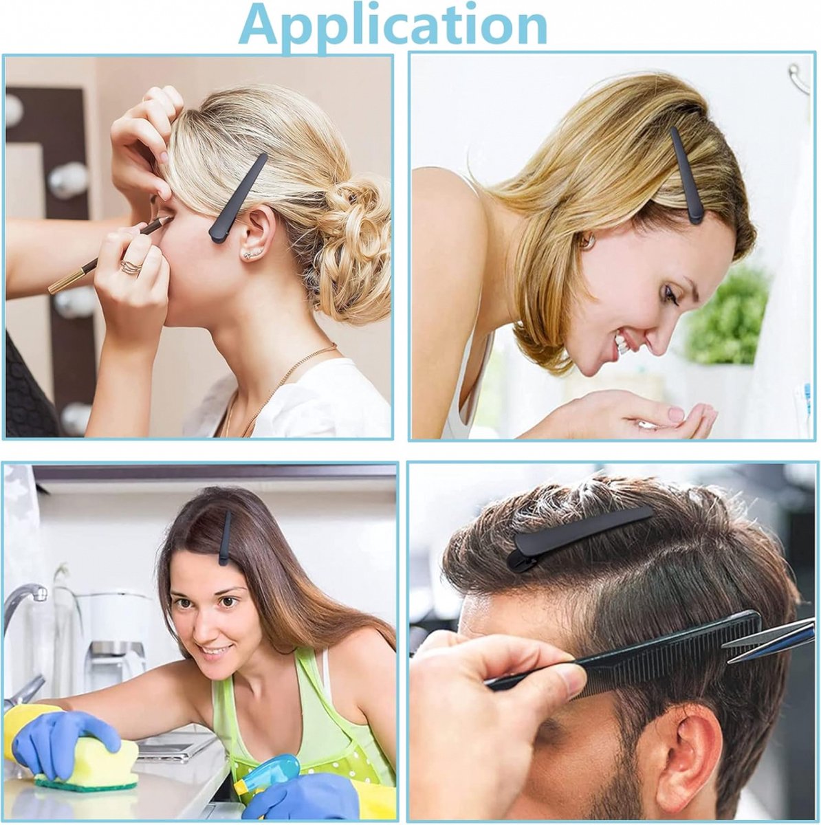Hairdresser Hair Clips - 12 Pieces - Hair Clip - Sturdy Flat-Nose Hair Clip - Professional Hairdresser Hair Clips - Sectioning Clip - Hair Clips - Hair Pin — image 3