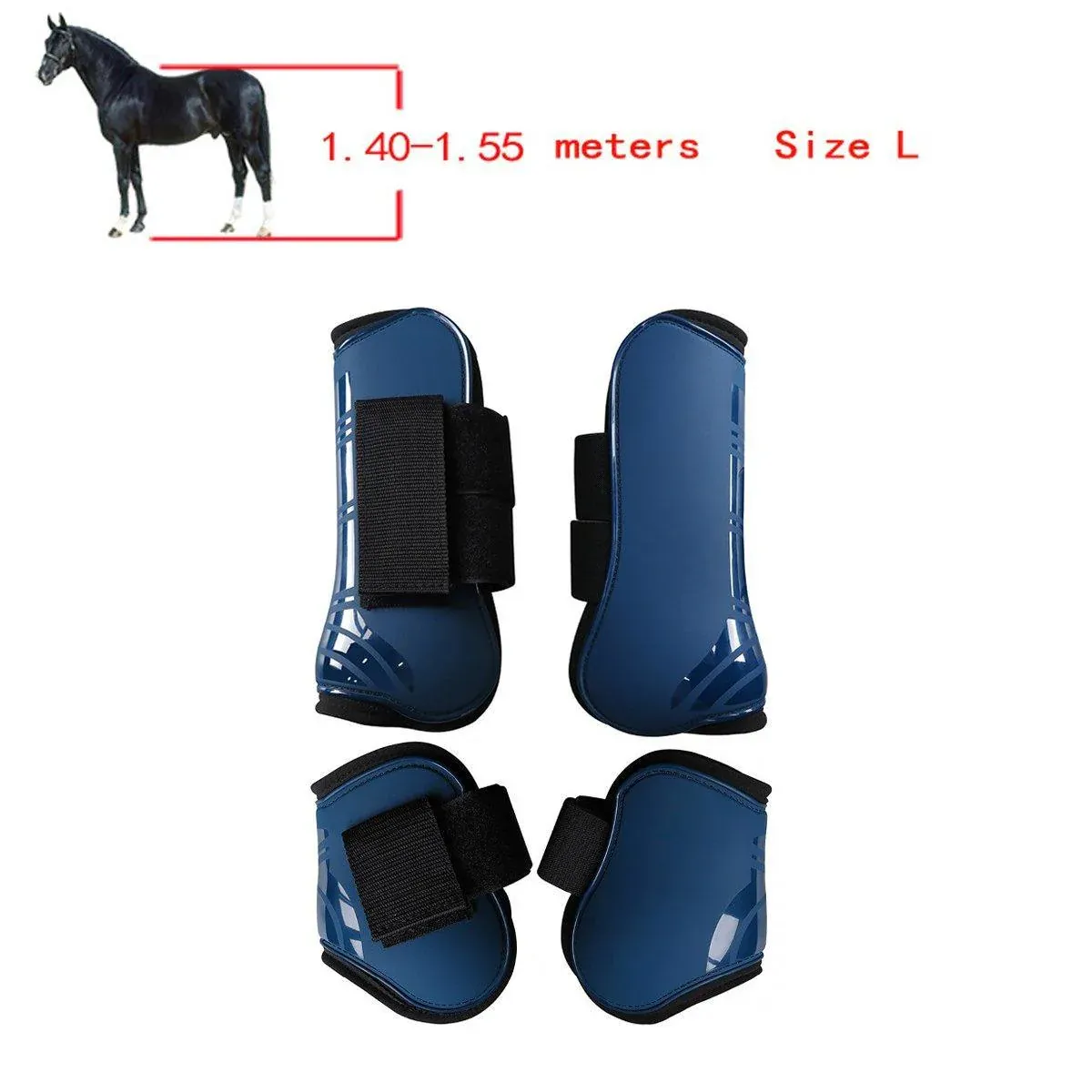 4pcs Show Jumping Horse Leg Warmers Gaiters for Joint Protection Equine Gear - Brown — image 5