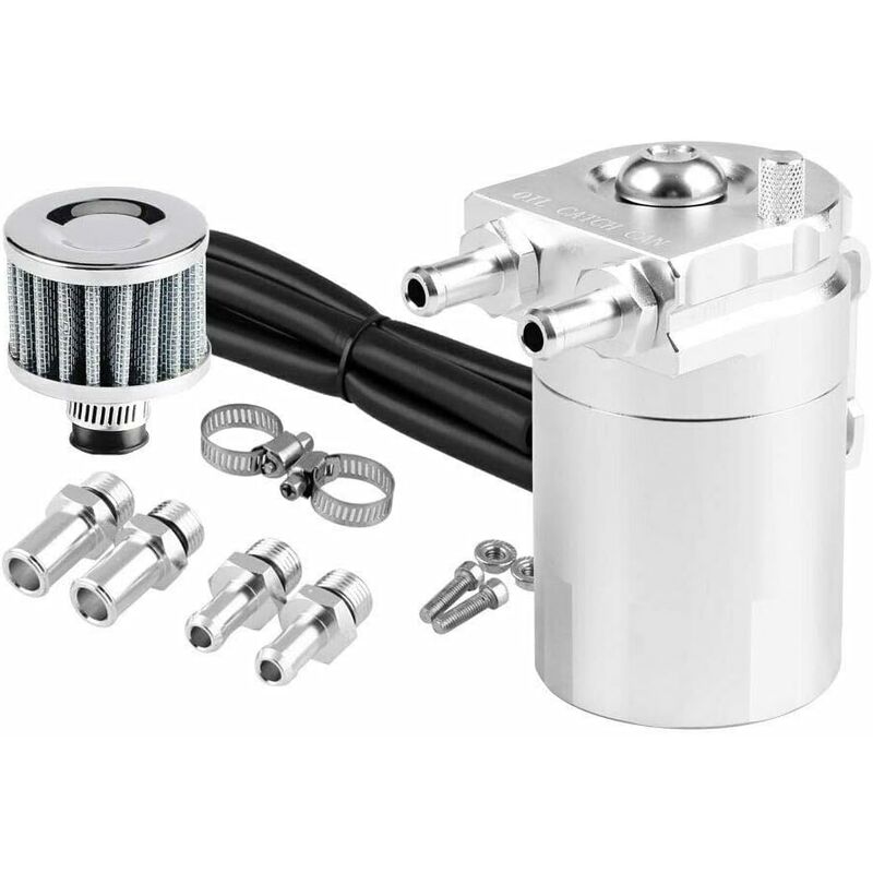 Universal Oil Catch Can, 300Ml Air Filter Breather Engine Separator Oil Tank Car Oil Catcher (Blue) — image 2