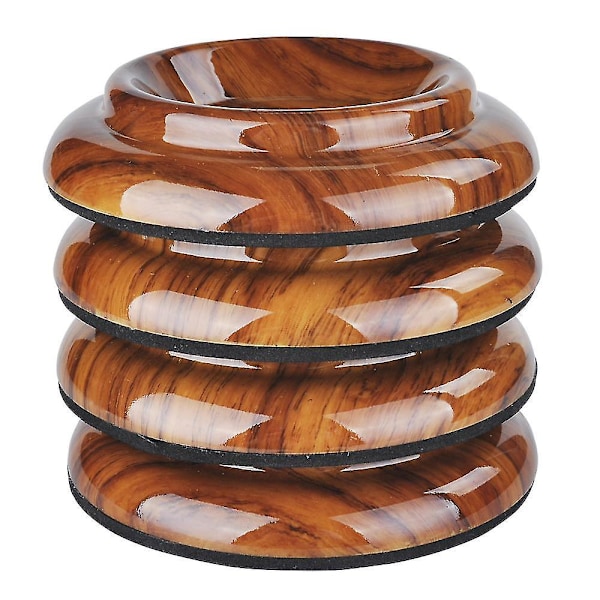 4 pcs Piano Wheel Cups for Upright Piano, Rosewood Color Piano Wheel Piano Leg Protectors with Anti-Slip โ image 3