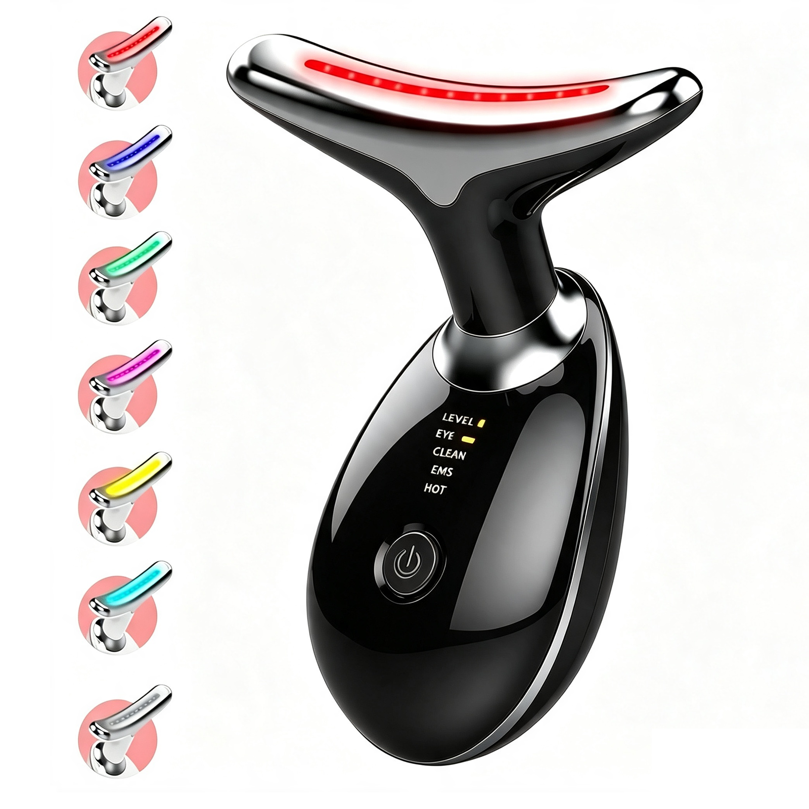 Rejuvenation Massager Neck Anti Wrinkle Face Beauty Device Skin Lifting Tighten Black — image 3