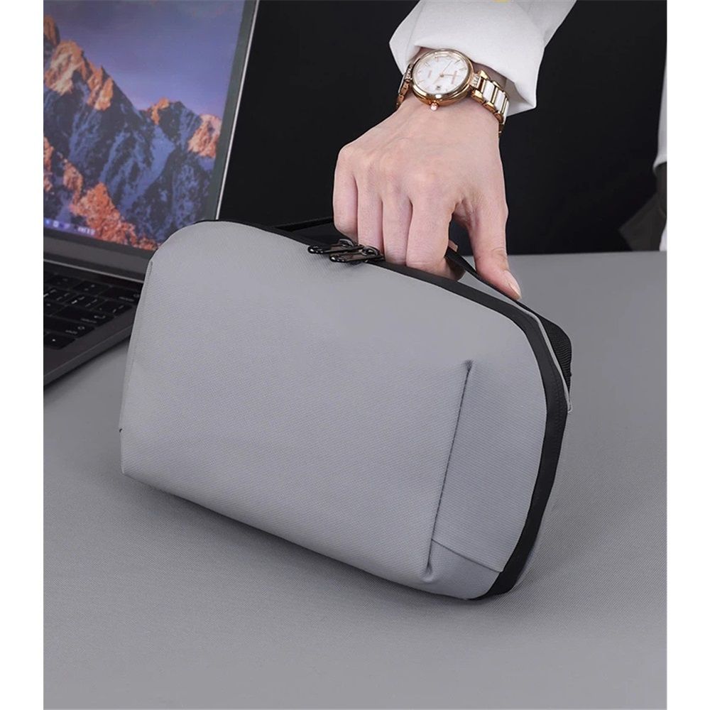 180 ° large opening high- Large Storage Electronics Organizer - Water Resistant, Travel Accessories Sling Bag Makeup Bag, Organizer for Cable Cord Charger — image 3