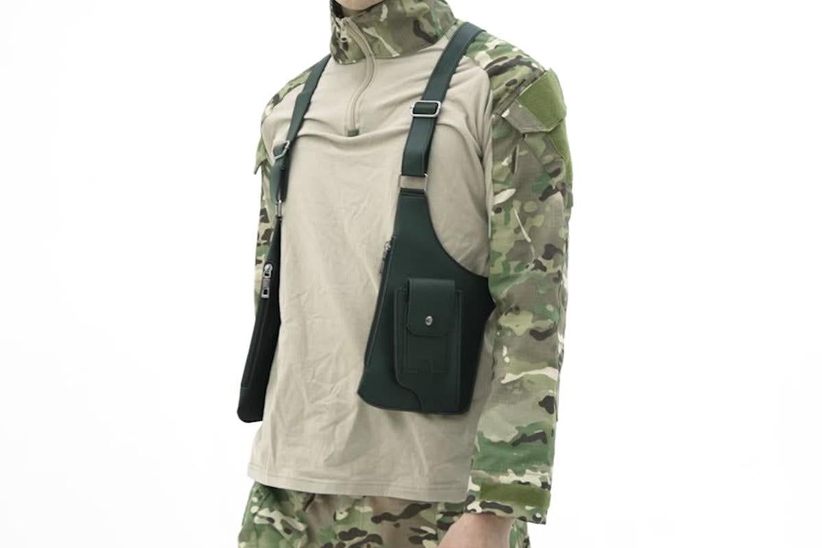 Outdoor Double Shoulder Armpit Bag with Multiple Pockets - Black โ image 4