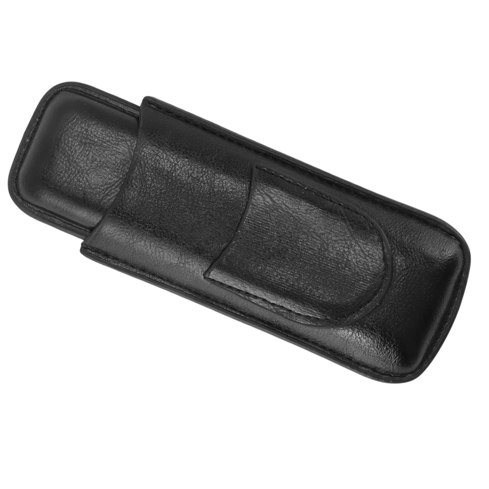 2 Finger Cigar Holder Elegant No Fading 2 Finger Leather Portable Cigar Case for Travel โ image 5