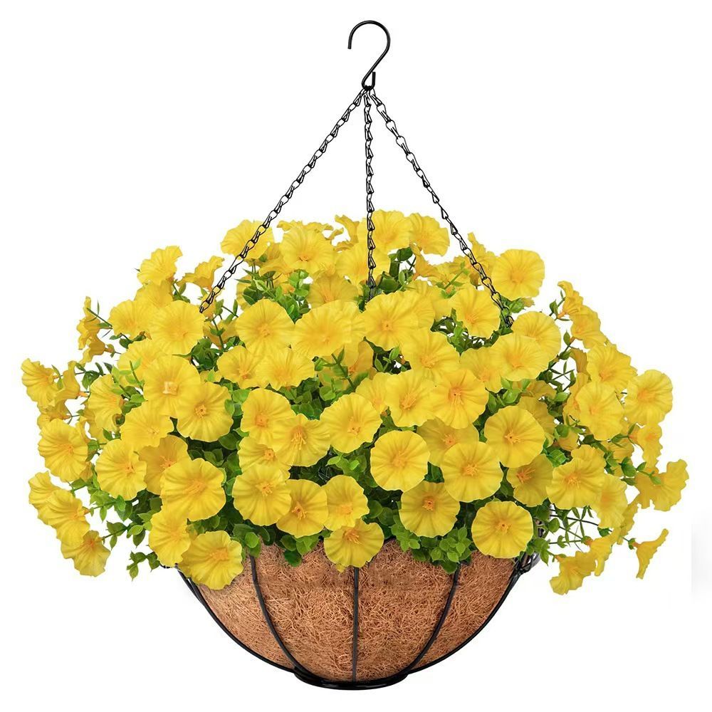 Artificial Petunia Hanging Flower Arrangement Red White Blue Flowers Outdoor - Multi-color - Size 5 โ image 5