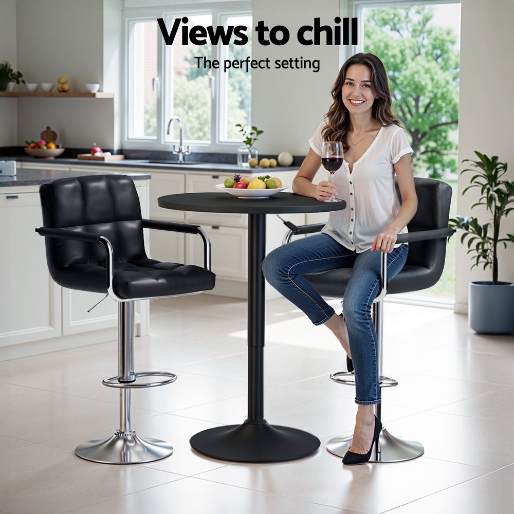 Artiss Bar Table and Stools Set Dining Desk Kitchen Chairs Cafe Pub โ image 4
