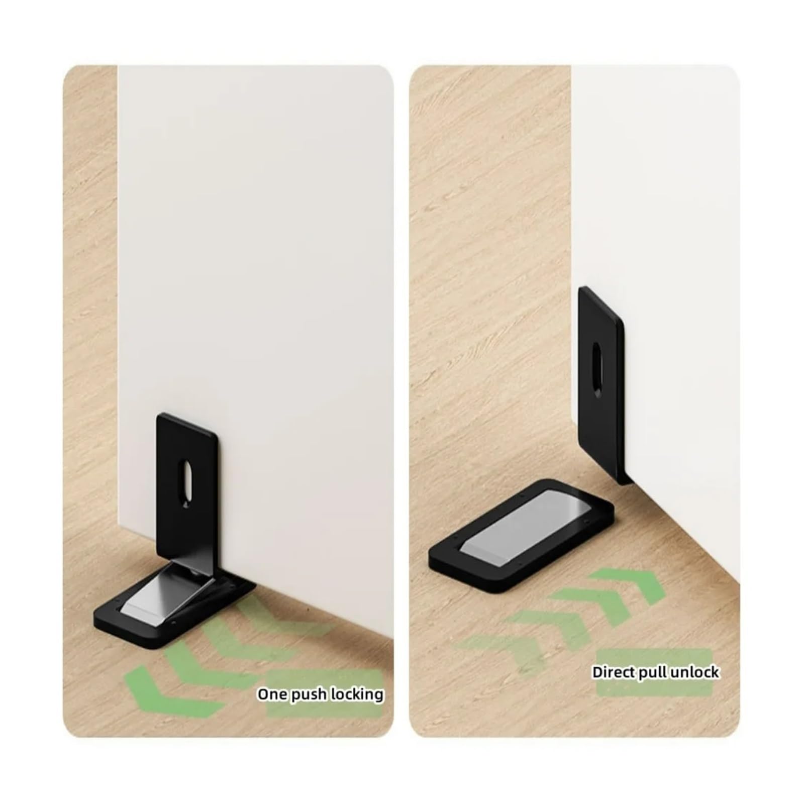 Ultra-Thin Magnetic Door Stopper – Self-Adhesive, Anti-Collision, Windproof, One-Push Locking, Discreet Design for Glass Doors (Steel Gray) — image 3
