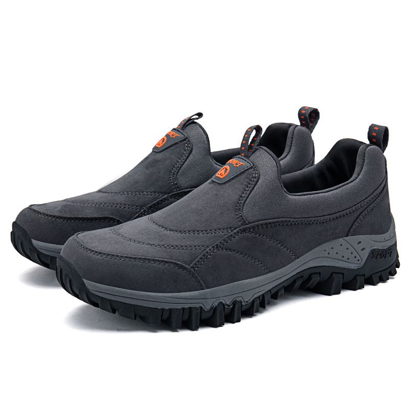 Luo Baoli Men Hiking Shoes Slip On Rubber Sole Blue 46 โ image 4