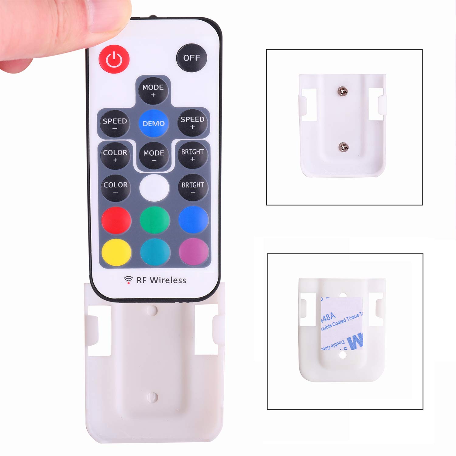 Mini Remote Controller for RGB Color LED Strip Lights, RF Dimmer for 12V DC LED Ribbon, LED Neon Sign, Wireless Remote Control for Dimmable 3528 5050 Under — image 2