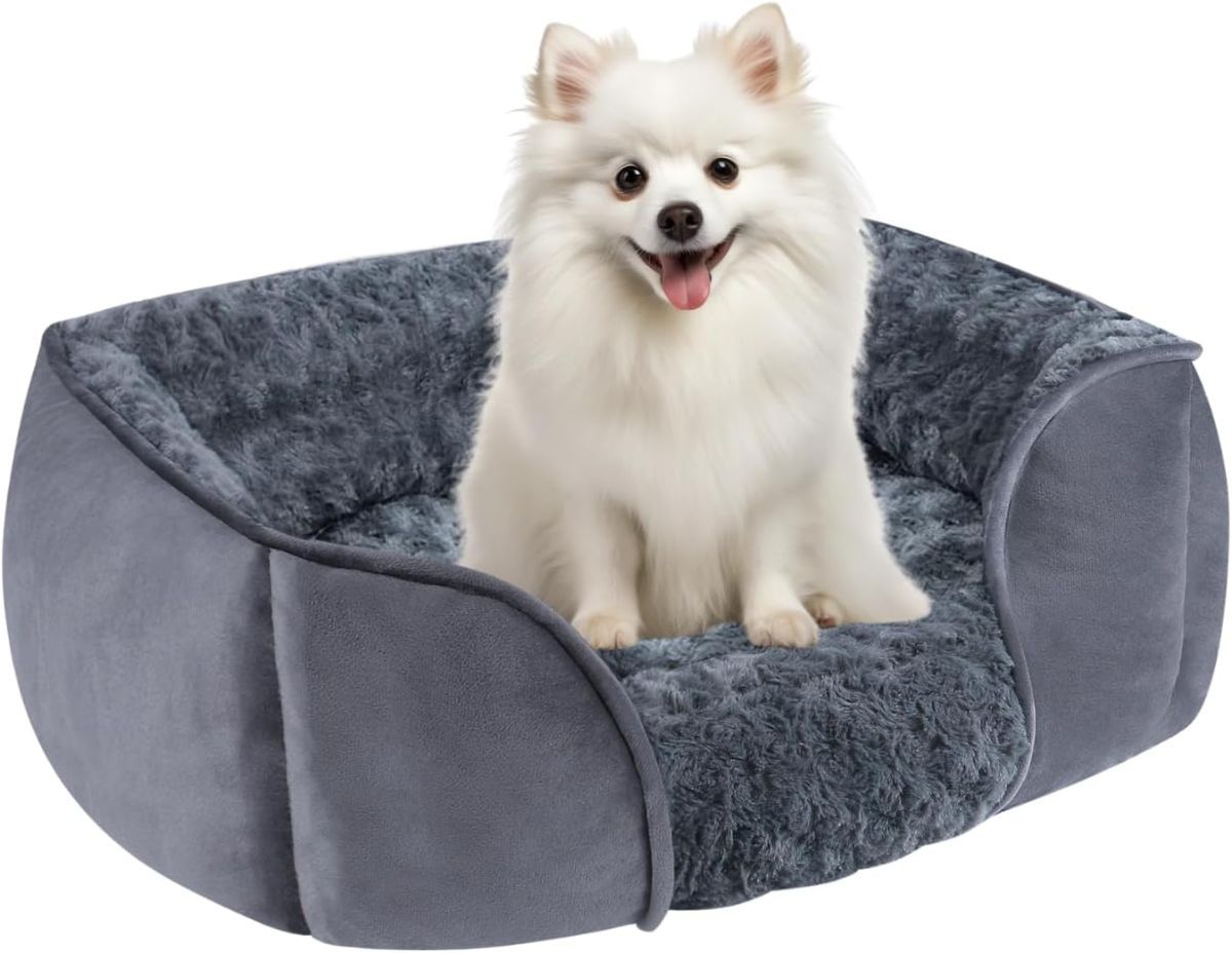 Dog Bed for Small Medium Dogs, Cat Bed for Indoor Cats. Washable Orthopedic Dog Bed. Removable Sleeping Mat, Durable Pet Bed with Anti-Slip Bottom