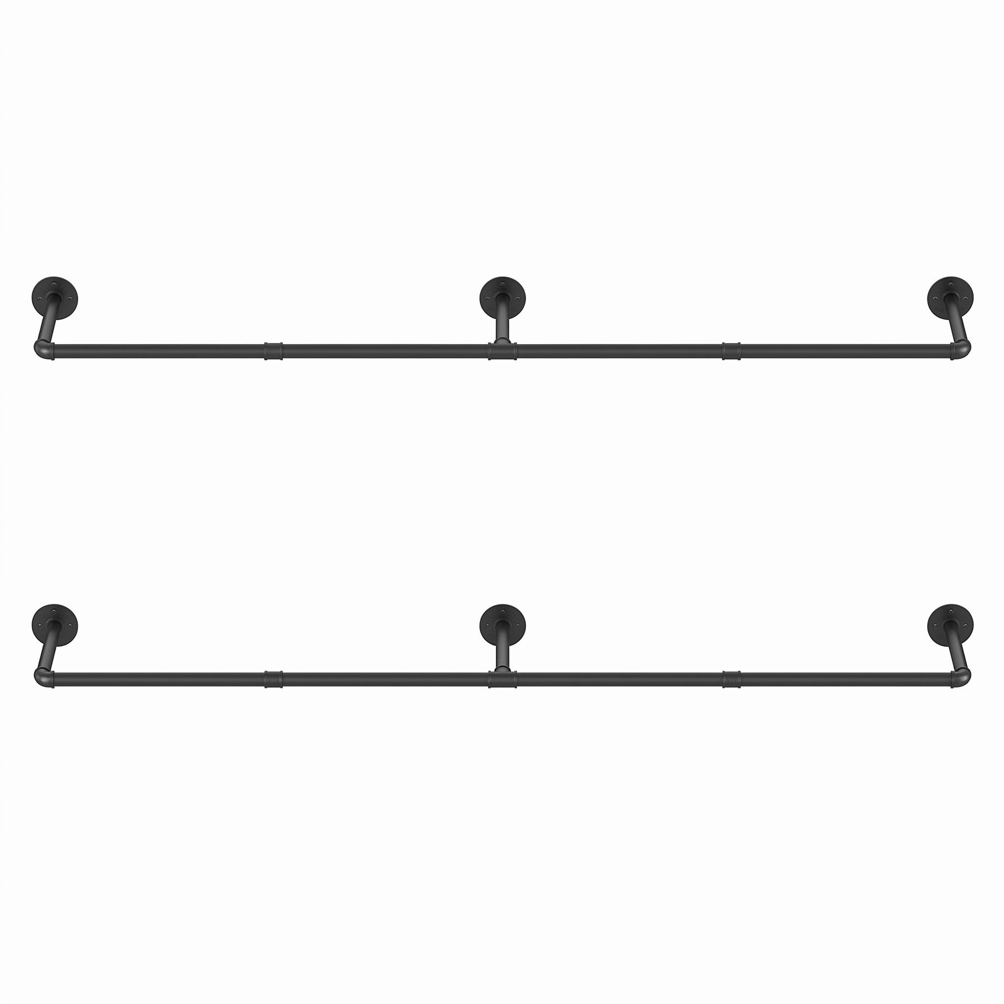 Artiss Clothes Rack Garment Rail Metal Industrial Pipe Wall Mounted 2 Pack โ image 6