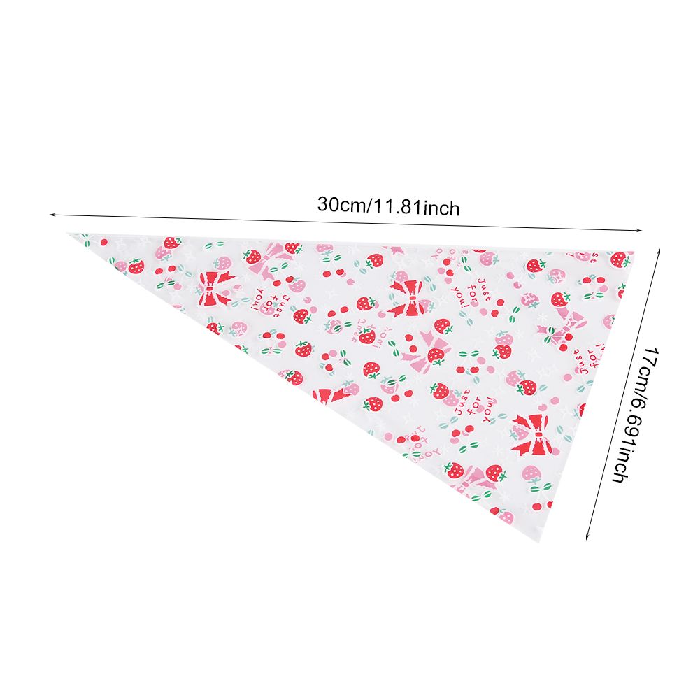 50 Clear Cone shaped Treat Popcorn Bags Treat Bags Cellophane Candy Bags with twist tie Cherry โ image 2