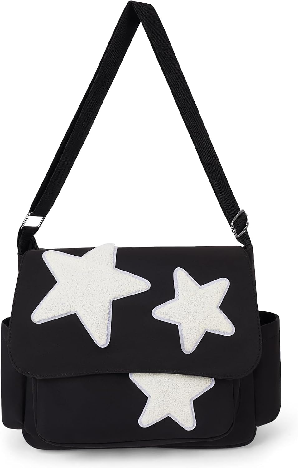 Aesthetic Messenger Bag Cute Tote Bags Y2K Star Shoulder Bag Canvas Tote Bag Kawaii Crossbody Bag for Women