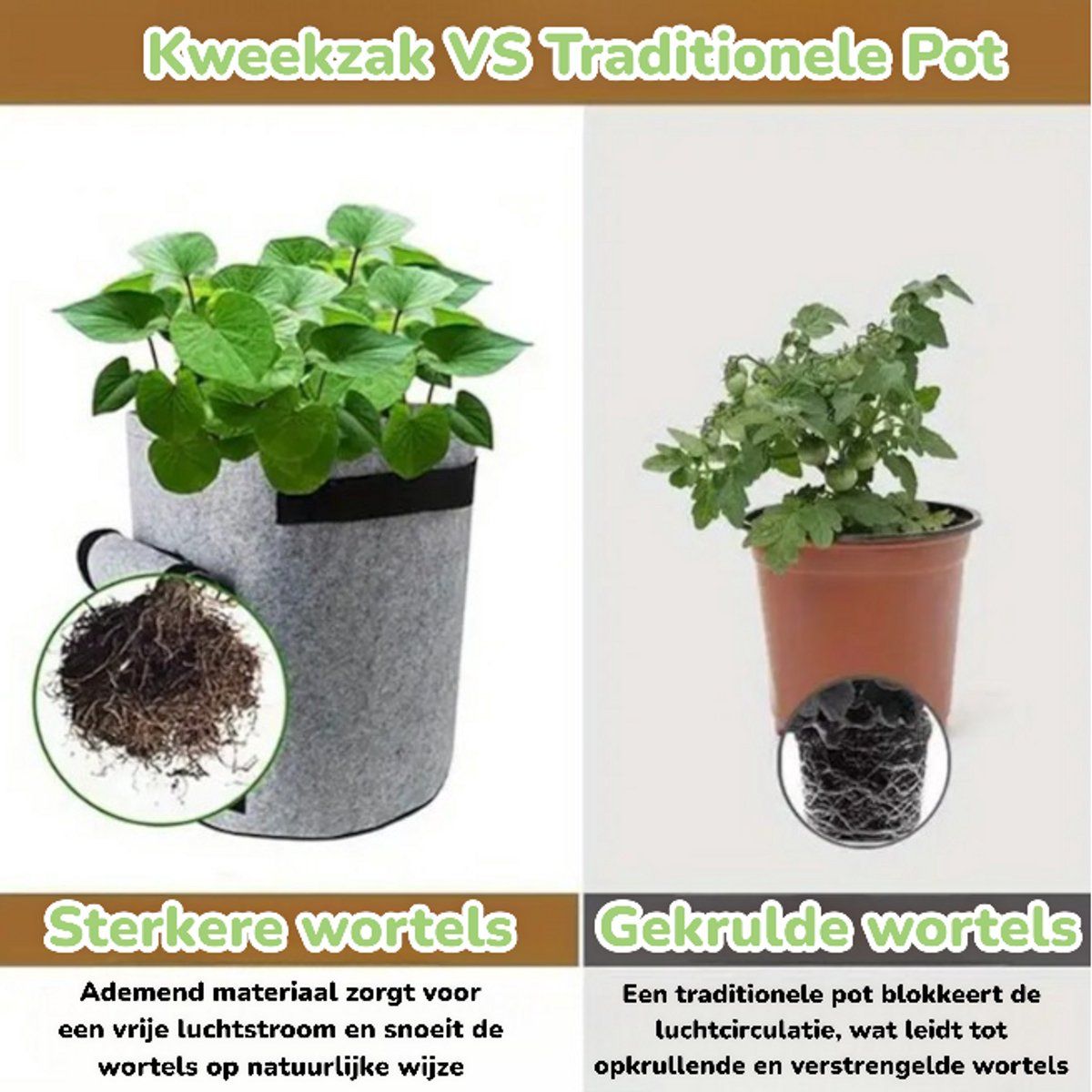 4 Pieces 38 L Grow Bags with Handles and Harvest Window, Breathable Planter Bags for Potatoes, Carrots and Vegetables, Green โ image 3