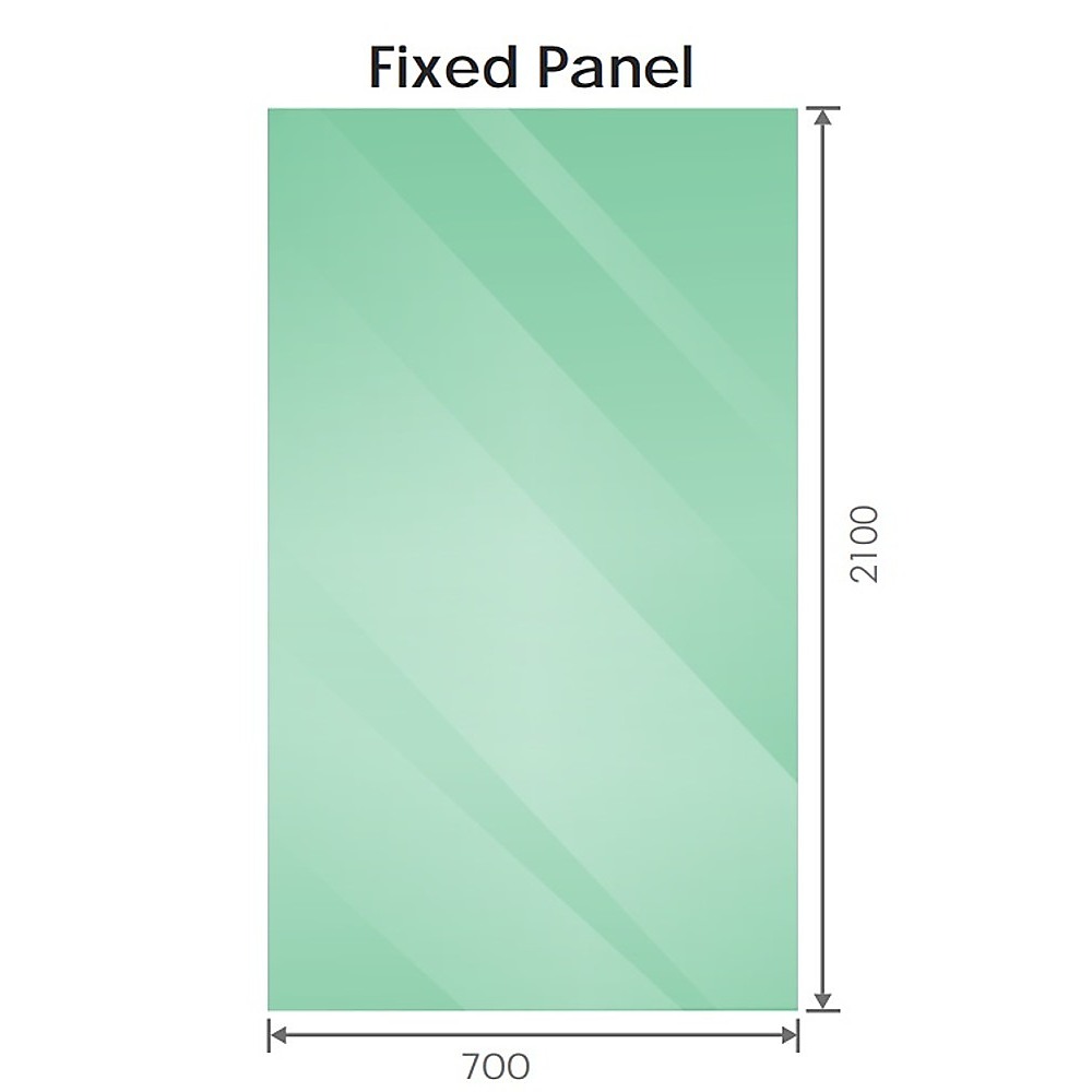 70x210cm Glass Shower Screen with White Wall Channel and Floor Channel – Sleek, Durable Bathroom Upgrade — image 6