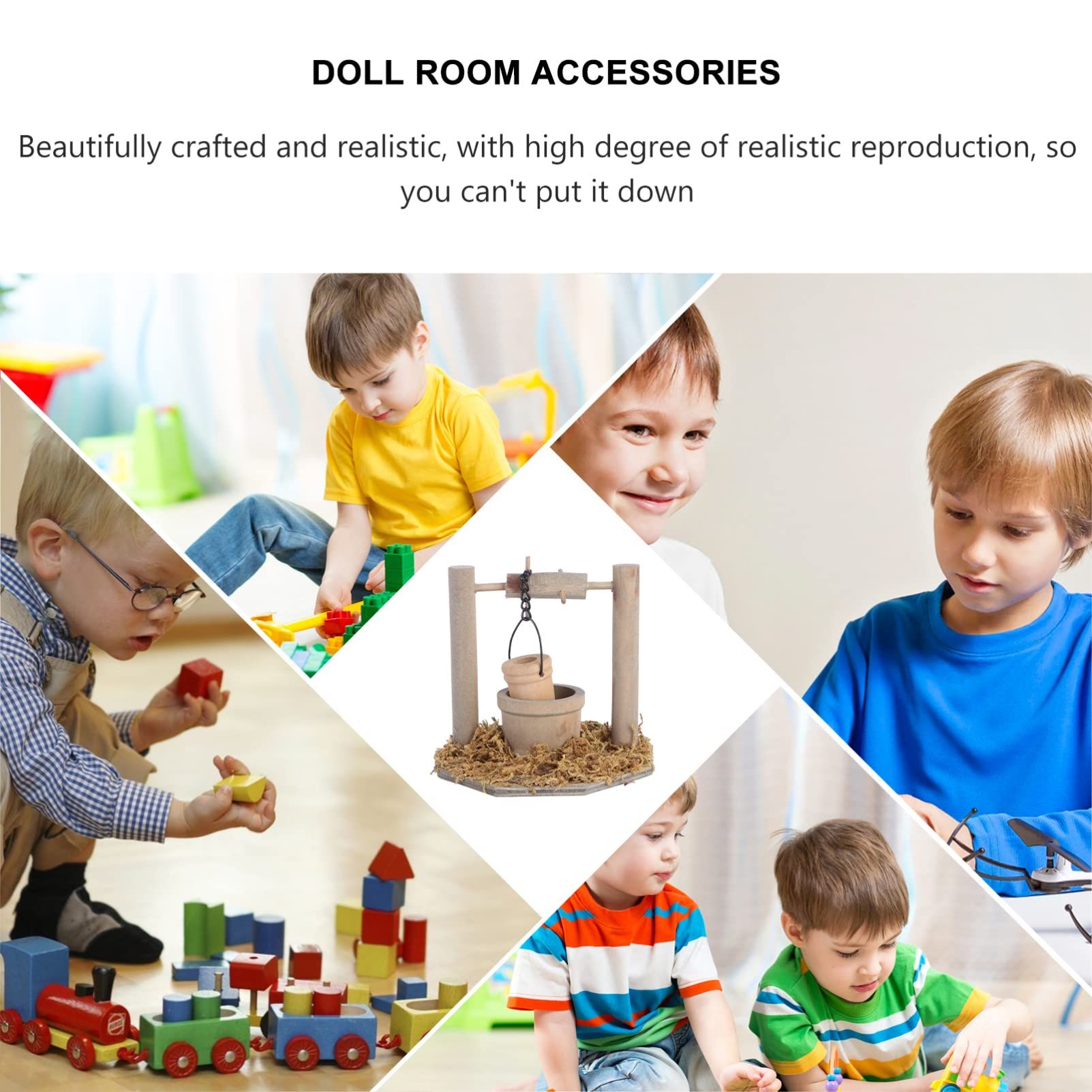1pc Doll House Well Micro Figurines Micro Garden Ornament Dollhouse Accessories DIY Ornaments Micro Ornaments — image 3