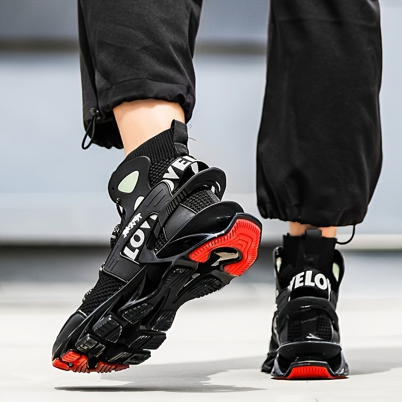 Men'S Casual Shoes Blade Style Shoes Breathable Sports Shoes Shock Absorbing - Black - Size 43 β image 6