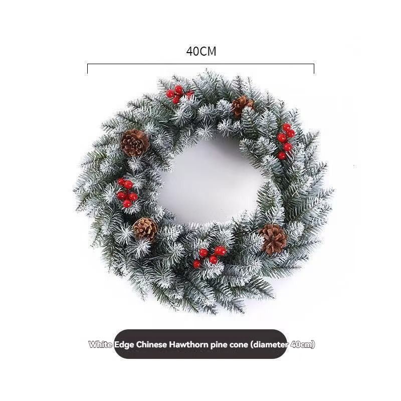 Christmas wreath, artificial wreath, red berries, pine cones, 30CM wreath, Christmas decoration, festive home decor, wreath for door, holiday centrepiece - Red — image 5