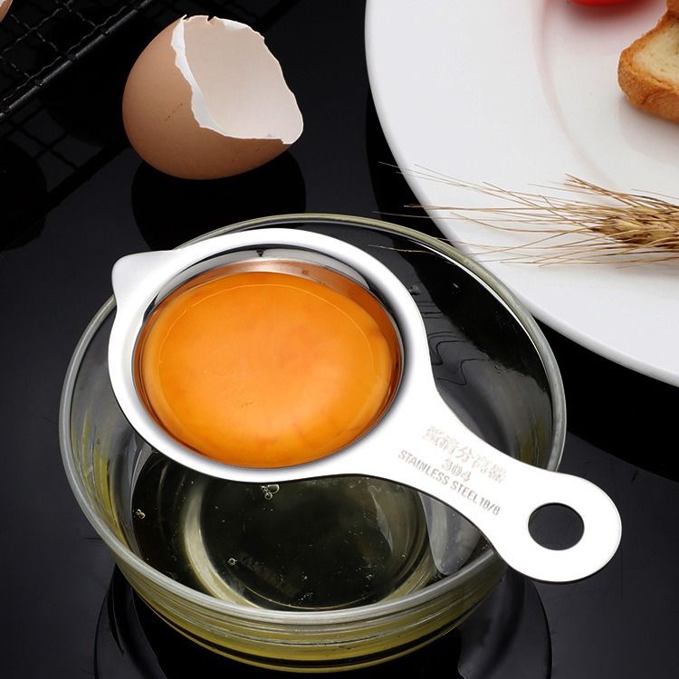 Thickening of stainless steel egg yolk separator Egg white separator Dishwasher Safe Kitchen Bake Tool, Silver โ image 5