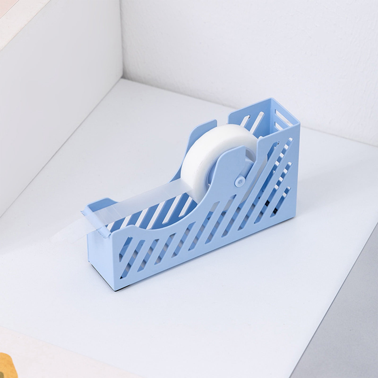 Desktop Tape Dispenser Adhesive Roll Holder Desk Accessories Home Office Tape Dispensers, Weighted Non-Skid Base X-Blue — image 4