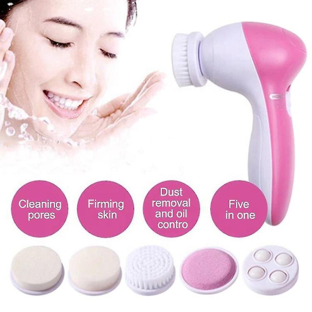 Electric Facial Cleaner 5 In 1 Face Cleansing Brush Wash Machine Spa Skin Care Massager Blackhead Cleaning Facial Cleanser Tools — image 3