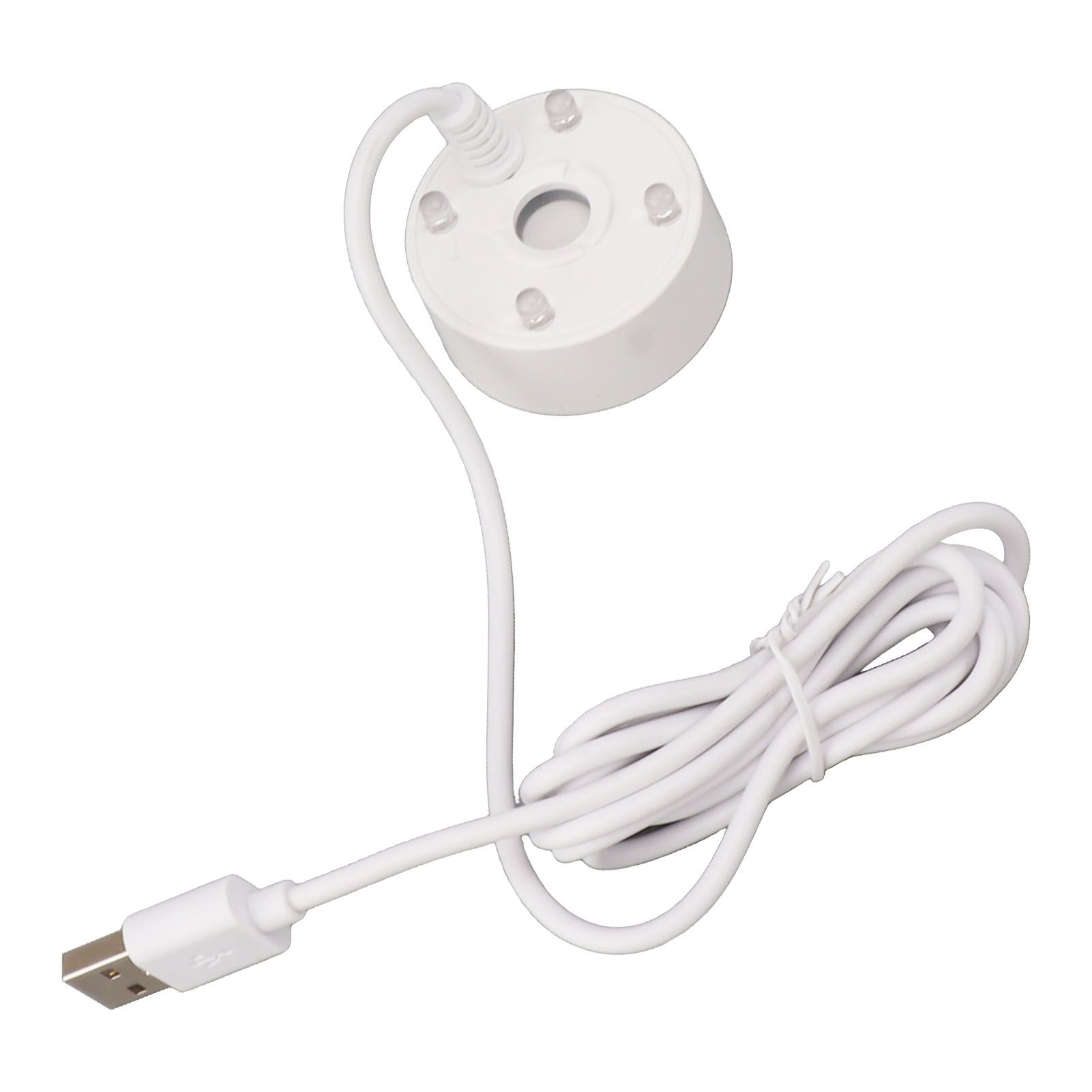 Mist Maker USB Colorful LED Lights 5V Ultra Sound Fountain Atomizer for Pond Rockery Fish Tank Sink White โ image 6
