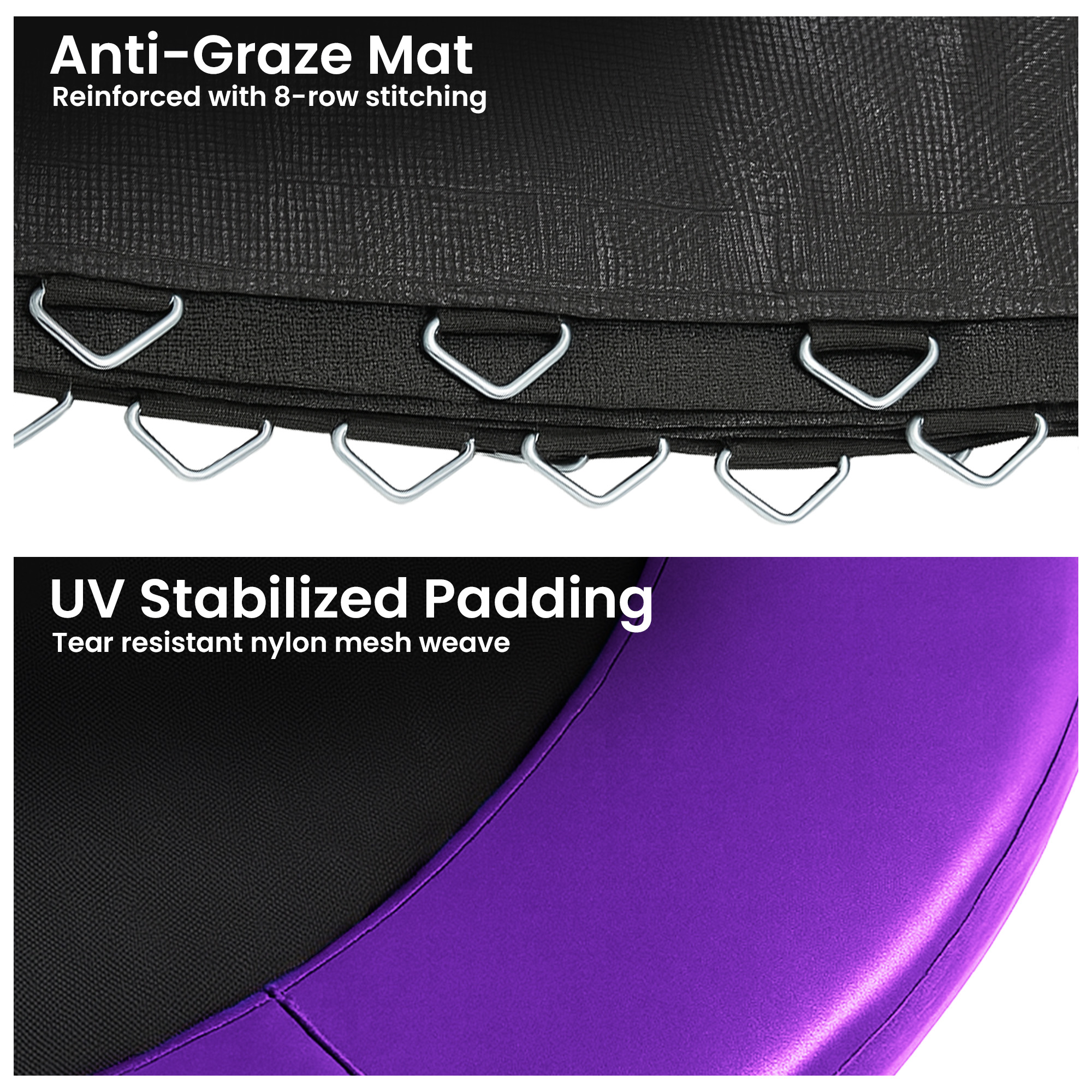 Kahuna 6ft Trampoline Replacememnt Safety Pad Cover and Spring Jumping Bounce Mat Purple โ image 6
