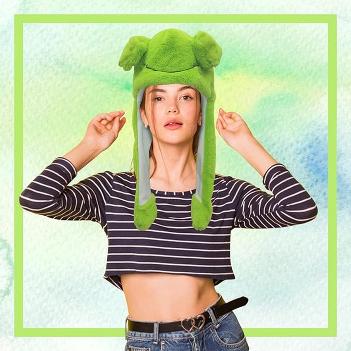 Frog Hat - Creative Stylish Caps - cute plush animal hat - frog hat with big eyes - party role-playing hat - Accessories - Headwear - Ergonomic - Very — image 4