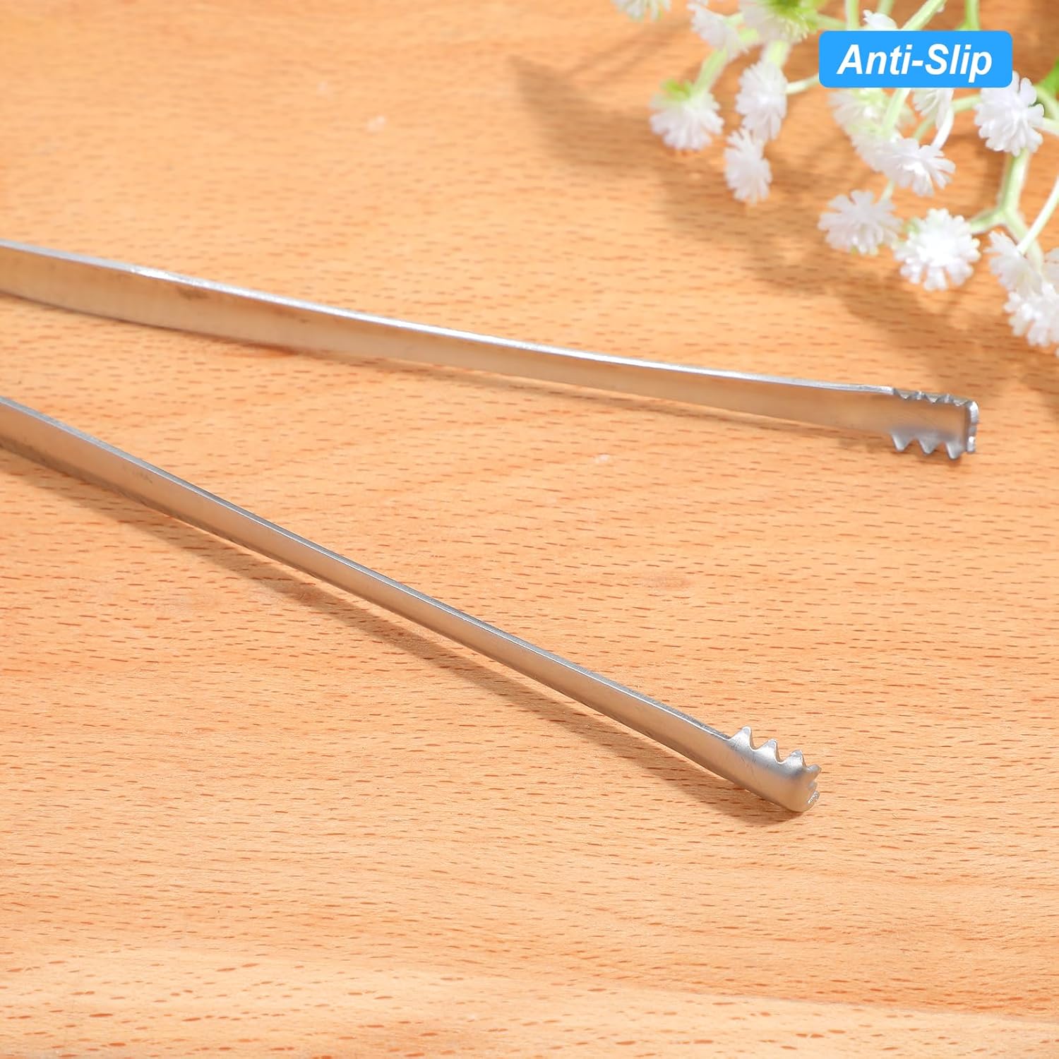 2PCS Egg Chalaza Removal Tool,Stainless Steel Tongs,Toothed Design Eggshell Fragment Membrane Remover Tong,Multipurpose Kitchen Tool for Cooking Food Cake — image 6