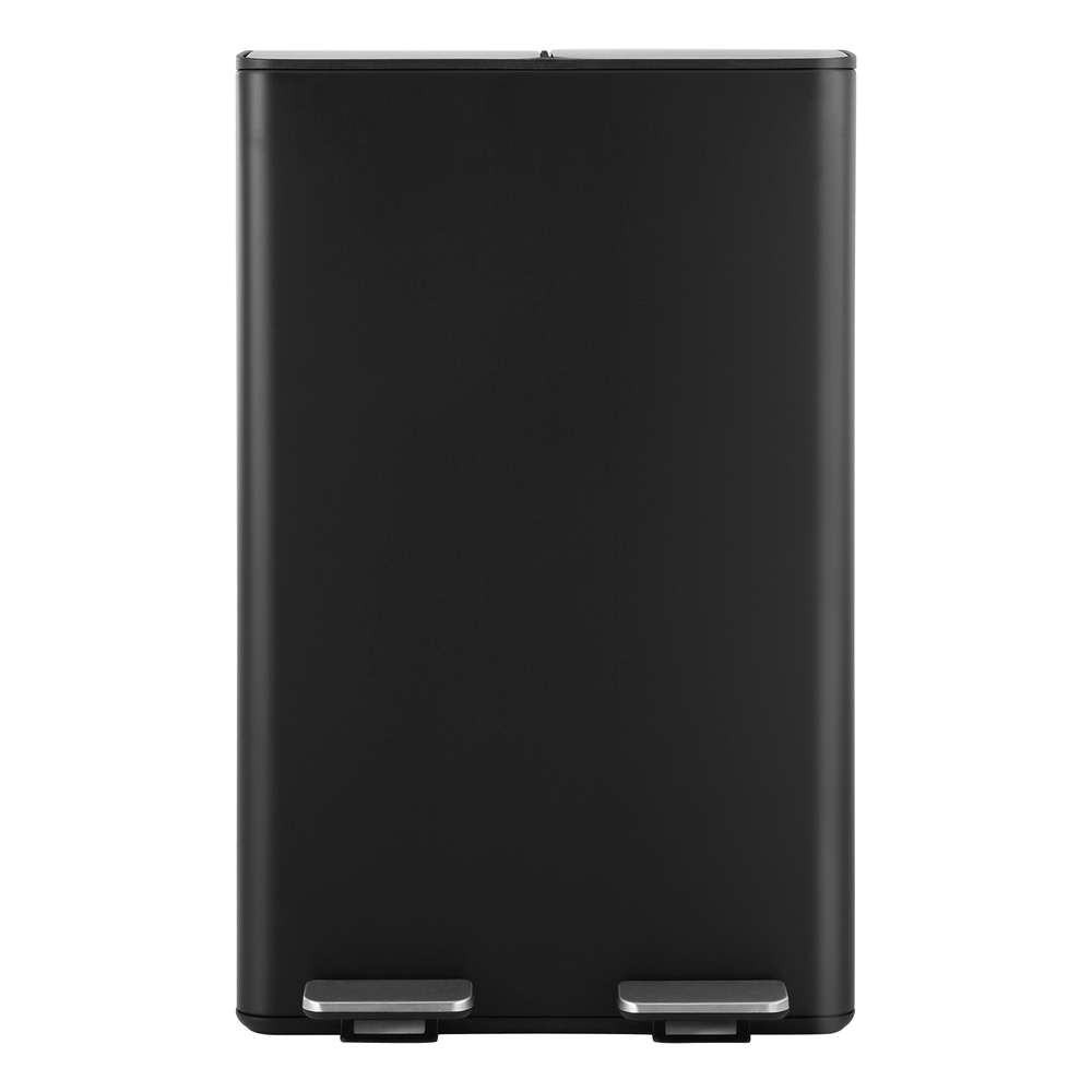 Cefito Pedal Bins Rubbish Bin Dual Compartment Waste Recycle Dustbins 60L Black โ image 3