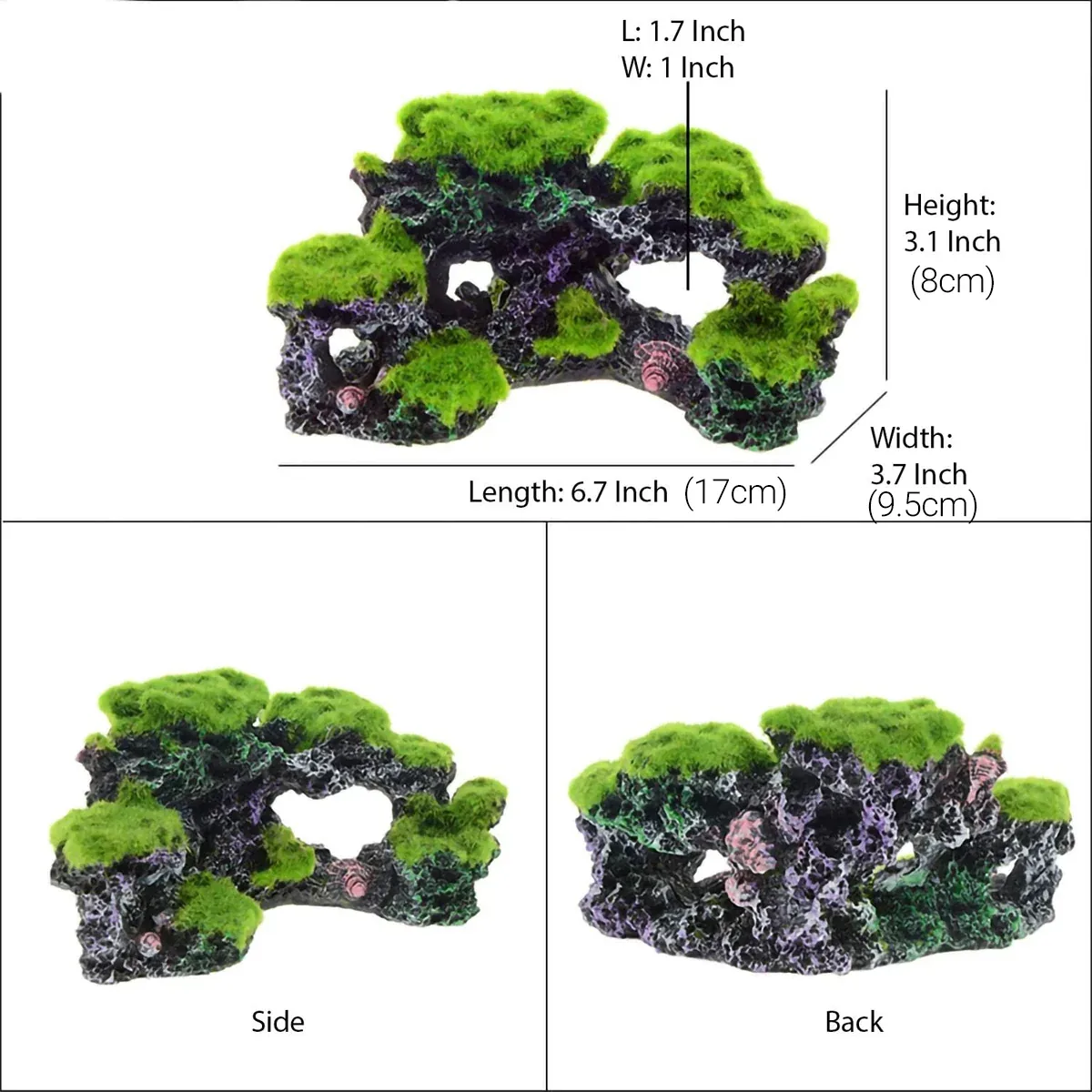 Aquarium Ornament Shelter House Stone Decor Fish Tank Decoration Landscape Cave โ image 3