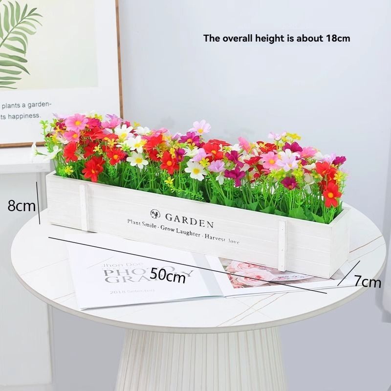 faux potted plant, sunflower, wooden box, home decor, Australia, living room decoration, tabletop decoration, no maintenance plant, realistic artificial โ image 4
