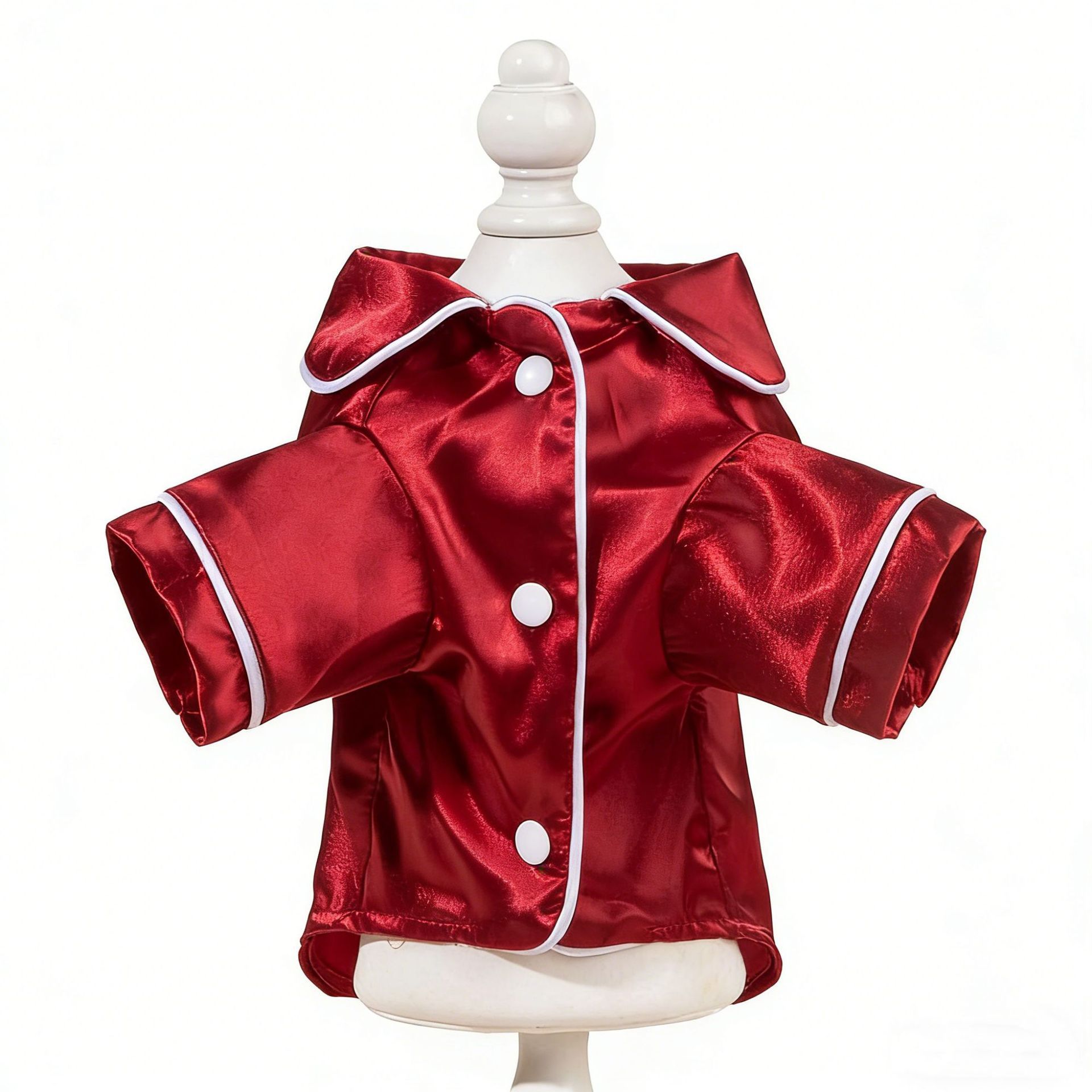 Red Pet Pyjamas S Size- Lightweight Acrylic Dog and Cat Sleepwear, Compact Indoor Loungewear for Small Pets, Spring and Summer Pet Clothing — image 2
