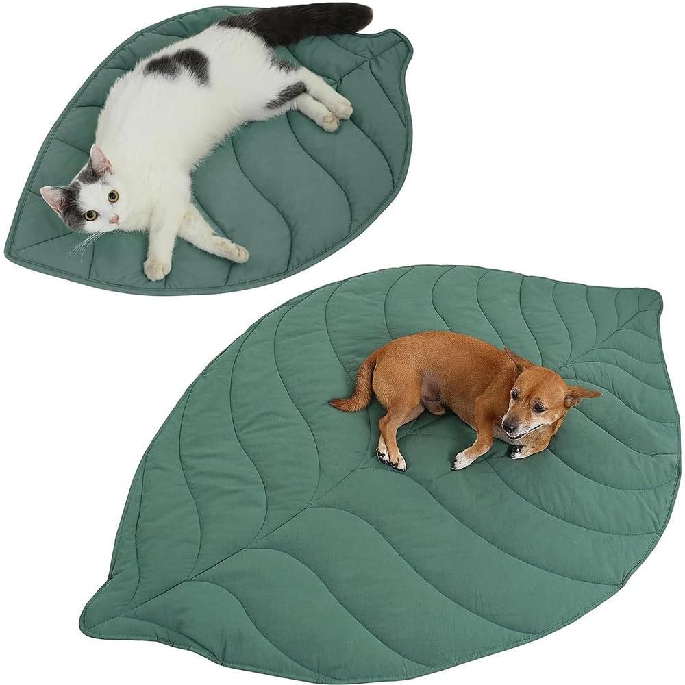 Double-Sided Available Pet Mattress Pad Leaf Shape Puppy Cat Bed Mat Style 1 — image 3