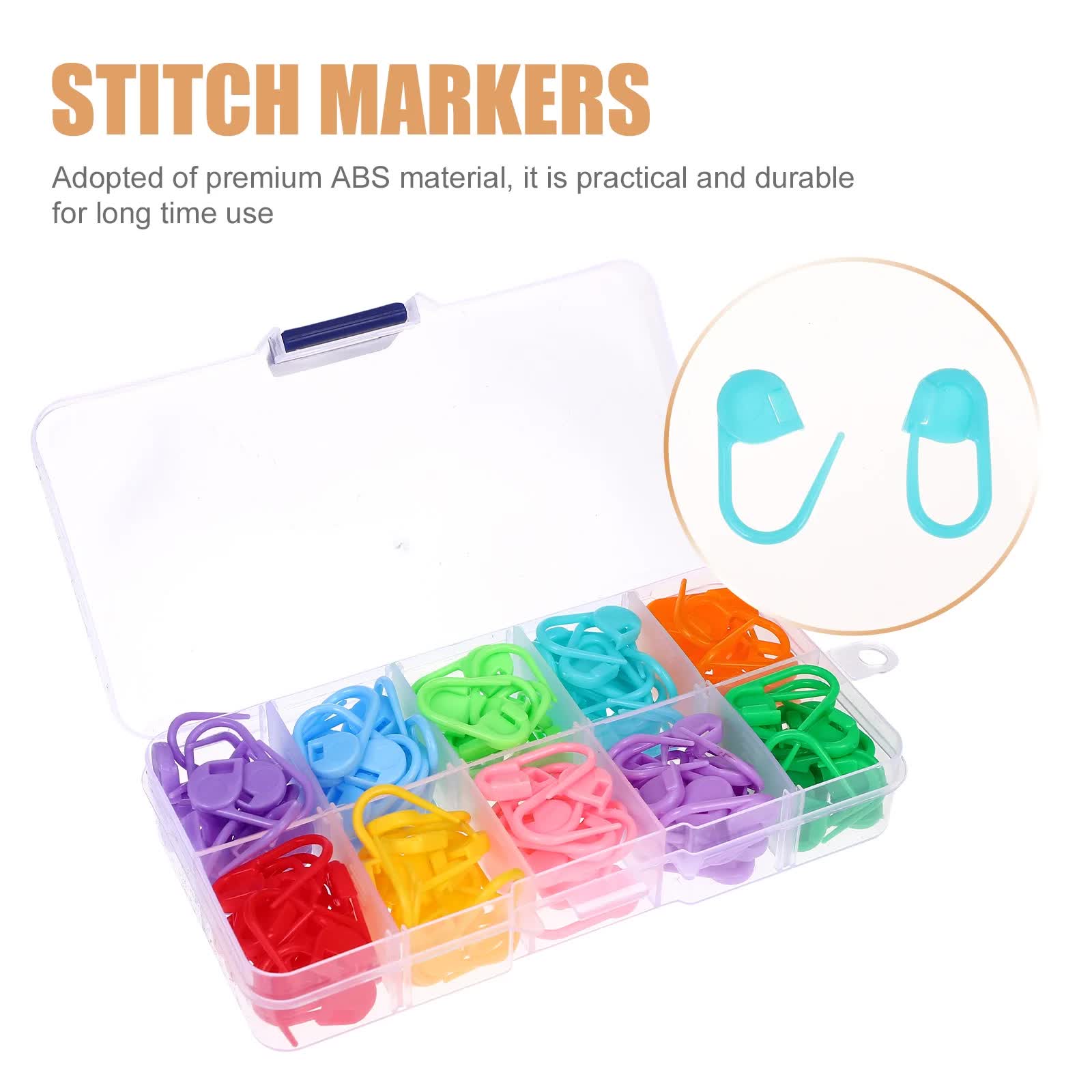 130-piece stitch markers - multifunctional - knitting markers - crochet clips — image 3